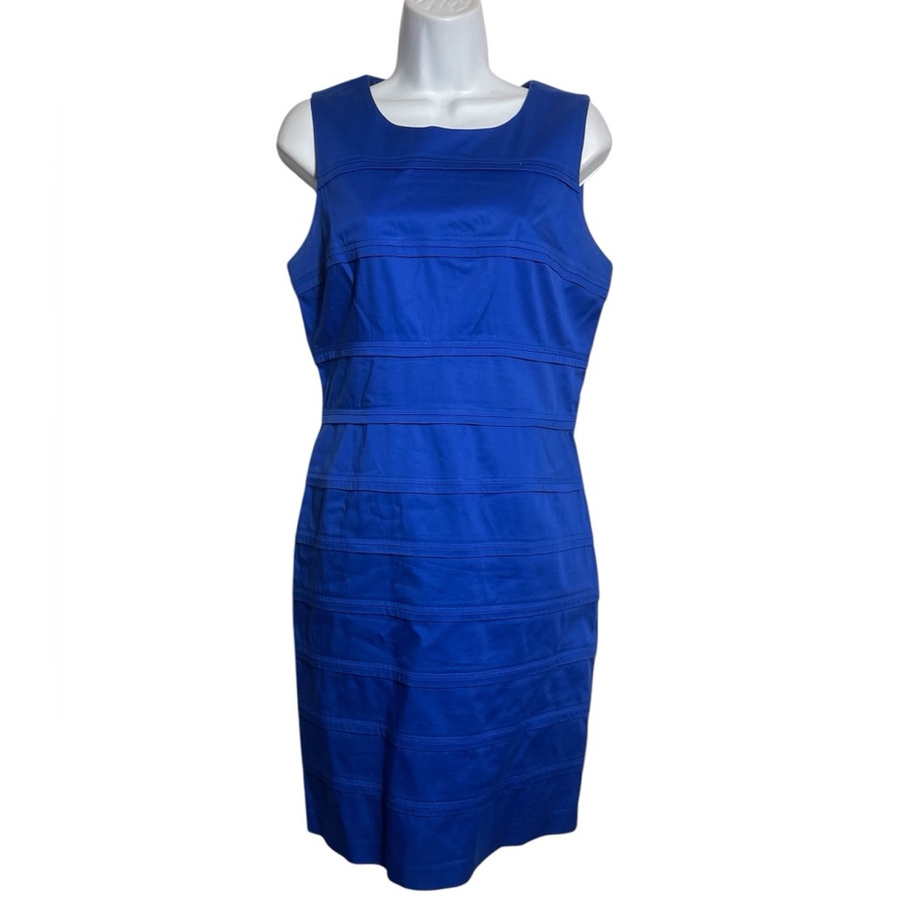 Calvin Klein dress size 10 bright sapphire royal blue sheath‎ dress PERFECT 💙